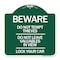 Signmission Beware Do Not Tempt Thieves Do Not Leave Valuables in View Lock Your Car, A-DES-GW-1818-24328 A-DES-GW-1818-24328 - alternate 1
